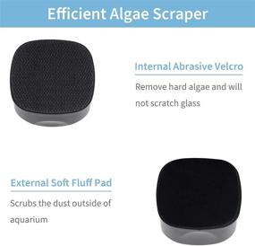 img 1 attached to 🐠 Pawfly Magnetic Algae Scraper for Nano Fish Tank - Scratch-Free Brush for Efficient Aquarium Glass Cleaning