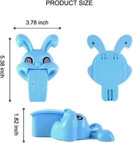 img 2 attached to 🐰 Aquatrend Kids Toothbrush Holder: Wall Mounted & Portable Electric Toothbrush Protector – The Ideal Gift for Kids, Girls, & Pupils – Perfect for Travel, Home, School (Blue Rabbit)