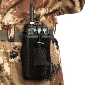 img 1 attached to Molle Tactical Radio Holster - Heavy Duty Radio Case for 📻 Military Two-Way Walkie Talkies | Compatible with Bags, Packs, Duffels | LUITON