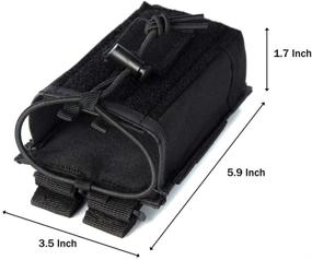 img 3 attached to Molle Tactical Radio Holster - Heavy Duty Radio Case for 📻 Military Two-Way Walkie Talkies | Compatible with Bags, Packs, Duffels | LUITON