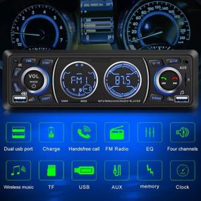 img 3 attached to Enhanced Car Stereo with Bluetooth, USB, SD Card & Remote Control: Experience Superior In-Dash Audio Performance