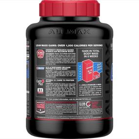 img 3 attached to ALLMAX Nutrition Quick Mass: Fast Mass Gain Catalyst, Strawberry-Banana Flavor, 6 lbs (2.72 kg)