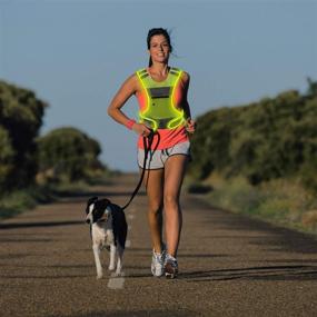 img 2 attached to 🔦 Uacen 360° Rechargeable LED Reflective Vest & Belt - High Visibility for Night Running, Cycling & Hiking - Perfect for Men, Women & Kids