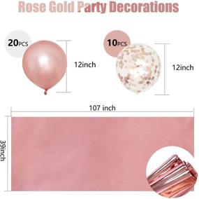 img 2 attached to Rose Gold Party Decorations Bachelorette