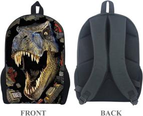 img 2 attached to Dinosaur School Rucksack Backpack Inch Backpacks for Kids' Backpacks