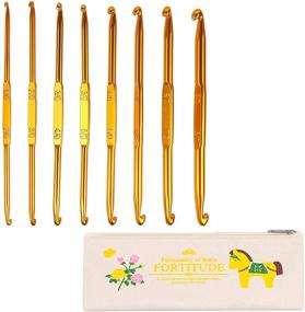 img 4 attached to 🧶 BENBO Crochet Hooks Set: 8PCS Double Ended Crochet Hooks, Aluminum Sweater Yarn Knitting Needles in Storage Case - DIY Sewing & Weave Craft Tool Kit, 1-8mm