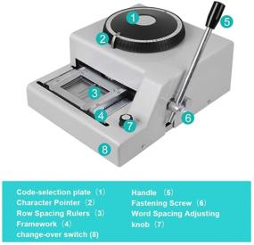 img 3 attached to 📇 Zorvo PVC Embosser: Manual 72-Character Credit ID Plastic Card Stamping Machine