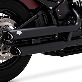 img 1 attached to 🔥 Vance & Hines Twin Slash 3" Round Slip Ons черный 46875: Мощное исполнение с элегантным дизайном