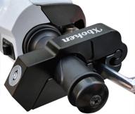 🔒 xboken motorcycle lock: fast, secure alloy cnc grip/throttle/brake/handlebar lock (black) - includes 2 keys! logo