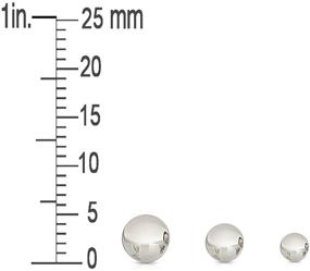 img 3 attached to Sterling Silver 925 Ball Stud Earrings Set of 3-3MM,4MM,5MM by Florence Jewelers