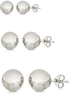 sterling silver 925 ball stud earrings set of 3-3mm,4mm,5mm by florence jewelers logo