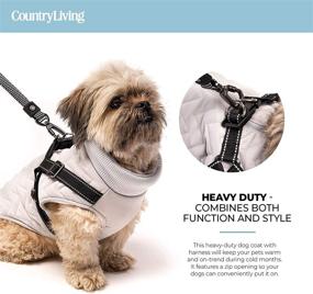 img 1 attached to 🧥 Silver Paw Quilted Dog Jacket with Built-in Harness, Winter Coats for Dogs – Country Living