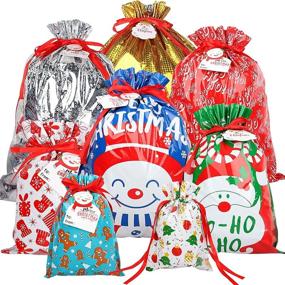 img 4 attached to Giiffu Drawstring Assorted Christmas Wrapping