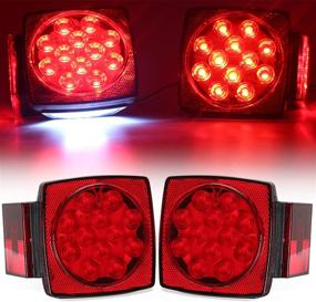 img 4 attached to 🚤 Waterproof 12V LED Trailer Lights - NISUNS Submersible Tail Lights for RV, Marine, Boat, Trailer - Combination Brake Stop Turn Running License Lights