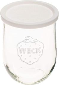 img 1 attached to 🍞 Weck Tulip Jars - Large Glass Jars for Sourdough - Starter Jar with Glass Lid - 1 Liter Capacity - Includes Cork Lid & Keep Fresh Cover