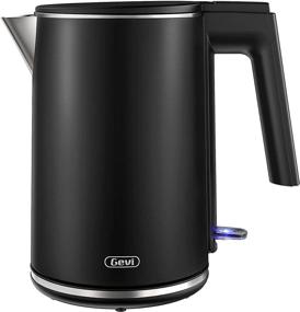 img 4 attached to 🔥 Gevi 1.0L Double Wall Stainless Steel Electric Kettle - Cool Touch & Cordless Tea Kettle with Overheating Protection, 1500W Hot Water Boiler (BPA-Free) - LED Indicator, Black