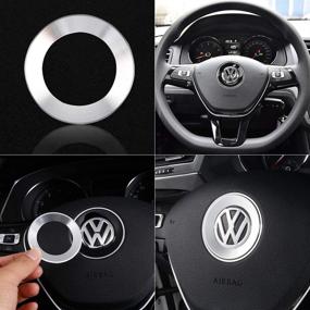img 3 attached to LECART Steering Stickers Volkswagen Accessories Interior Accessories