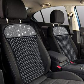 img 4 attached to Breathable Protector Leather Seat Rhinestones Accessories