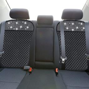 img 1 attached to Breathable Protector Leather Seat Rhinestones Accessories