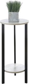 img 3 attached to 🌿 Versatile and Stylish Graystone 31" Plant Stand: Faux Birch/Black Finish for Added Convenience