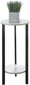 img 2 attached to 🌿 Versatile and Stylish Graystone 31" Plant Stand: Faux Birch/Black Finish for Added Convenience