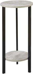 img 4 attached to 🌿 Versatile and Stylish Graystone 31" Plant Stand: Faux Birch/Black Finish for Added Convenience