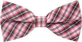 img 3 attached to 👔 Stylish Carahere Handmade Plaid Green Black Boys' Accessories and Bow Ties: Elevate Your Little Gentlemen's Style