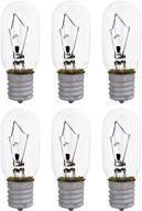 🔦 sterl lighting 25w t8 e12 candelabra base dimmable tubular salt lamp bulb - incandescent 25t8 appliance light for microwave oven - 120v, 2.44 inch, 150lm, 2700k warm white clear - pack of 6 логотип