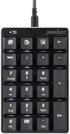 perixx peripad-303b full size backlit mechanical numeric keypad with office shortcut keys - usb - 22 keys - kailh brown switch keys logo