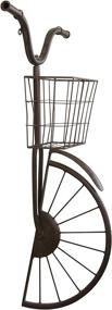 img 1 attached to 🚲 Stylish Iron Bike Shape Wall Decor with Basket by Creative Co-op - Rustic Home Accent