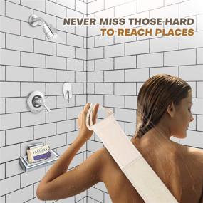 img 1 attached to 🚿 Enhance Shower Experience with FilterPro 15 Stage Filtered Shower Head - Complete Set for Beautiful Skin with Loofah Exfoliating Belt, Yardley London Soap, and 3M Hanger. Natural & Healthy Solution for Face, Back, Legs & More