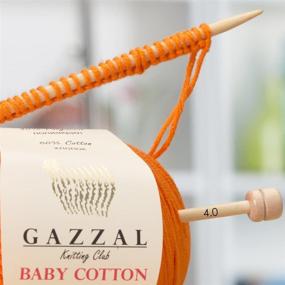 img 2 attached to 🧶 Gazzal Baby Cotton 1.76 Oz (50g) / 150 Yards (165m) Soft, Fine Baby Yarn, 60% Cotton(White - 3410) - Improved SEO