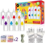 vibrant tie dye kit - upgraded formulas, 8 colors, no fading | ideal for kids & adults diy arts & crafts logo