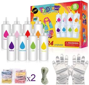img 4 attached to Vibrant Tie Dye Kit - Upgraded Formulas, 8 Colors, No Fading | Ideal for Kids & Adults DIY Arts & Crafts