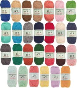 img 2 attached to 🧶 Cotton Select 100% Cotton Yarn: 4 Skein Assorted Color Variety Package - Delightful Thread for Crafting and Knitting