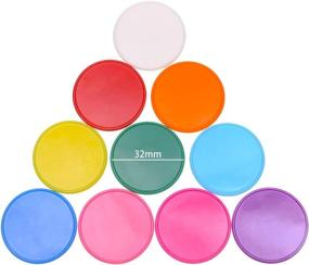 img 2 attached to 🔢 Shapenty 120PCS 10 Colors Small Plastic Counting Discs for Math Practice, Poker Chips Game Tokens, 1.26 Inch/32mm Diameter