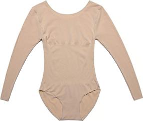 img 3 attached to 👗 Seamless Nude Camisole Leotard Dress: Perfect Undergarment Transition Straps for Women and Girls