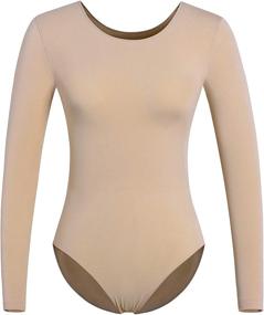 img 4 attached to 👗 Seamless Nude Camisole Leotard Dress: Perfect Undergarment Transition Straps for Women and Girls