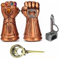 🍺 3-pack versatile thanos gauntlet glove beer bottle opener - ideal beer gifts for men logo