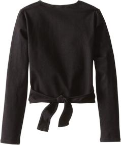 img 3 attached to 👗 Black Capezio Youth Classics Wrap for Girls, Size LG - Girls' Clothing