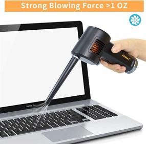 img 2 attached to 🔋 AFMAT Cordless Air Duster - Rechargeable Keyboard Cleaner, Compressed Air Can Duster for Computers - 6000mAh, 10W Fast Charging