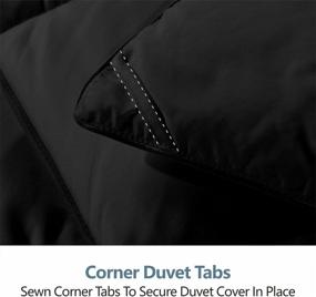 img 1 attached to 🛏️ Cozynight All Season Queen Comforter: Reversible Black Duvet Insert with Tabs, Breathable Diamond Stitching, 88x92 inches