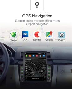 img 2 attached to 🚗 HiKitY Double Din Android автомагнитола в стиле Tesla на 9,7 дюймовый вертикальный сенсорный экран с Bluetooth, FM-радио, WiFi, Mirror Link для телефонов Android/iOS + два USB-входа и резервная камера с 4 светодиодами.