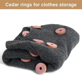 img 2 attached to 🌲 GOGOUP Cedar Rings & Blocks for Hangers & Clothes Storage - 100% Natural Aromatic Cedar Wood for Closets & Drawers - 24-Pack