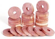 🌲 gogoup cedar rings & blocks for hangers & clothes storage - 100% natural aromatic cedar wood for closets & drawers - 24-pack логотип