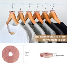 img 3 attached to 🌲 GOGOUP Cedar Rings & Blocks for Hangers & Clothes Storage - 100% Natural Aromatic Cedar Wood for Closets & Drawers - 24-Pack