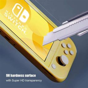 img 1 attached to 🔒 [3 Pack] JOTO Tempered Glass Screen Protector for Nintendo Switch Lite 2019 - Clear, Rounded Edge Real Glass Film Guard