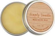 essential oil-infused simply vanilla mustache wax, all-natural & long-lasting hold, great scent, 1 oz tin logo