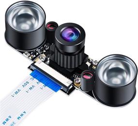 img 4 attached to MakerFocus Raspberry Pi 4 Camera Night Vision Camera Adjustable-Focus Module 5MP OV5647 Webcam Video 1080P Compatible With Raspberry 3 B+/3B/2B+