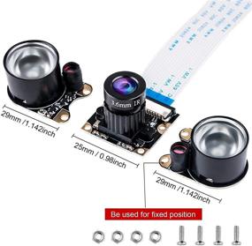 img 2 attached to MakerFocus Raspberry Pi 4 Camera Night Vision Camera Adjustable-Focus Module 5MP OV5647 Webcam Video 1080P Compatible With Raspberry 3 B+/3B/2B+